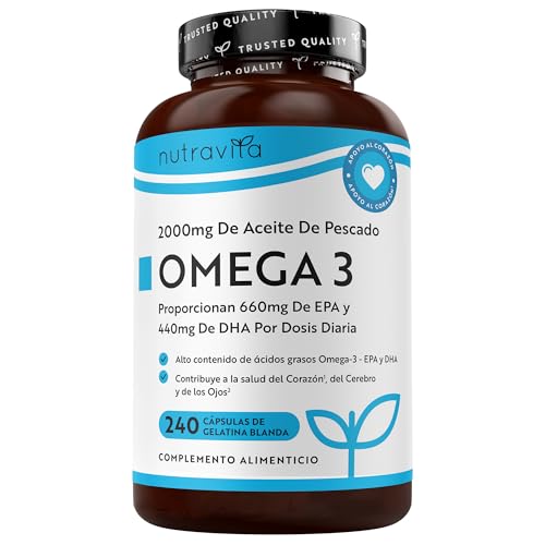 Nutravita Omega 3 2000mg, con 660mg EPA y 440mg DHA