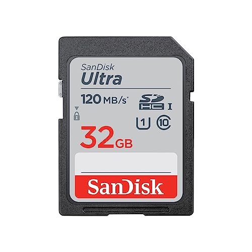 SanDisk Ultra 32GB SDHC Memory Card, Up to 120 MB/s, Class 10