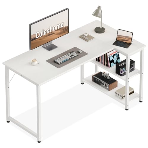 Coleshome Escritorio Esquinero, 120x70 cm Mesa Escritorio con...