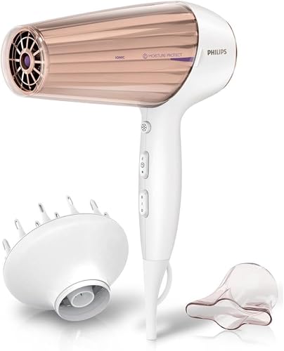 Philips Hair Dryer 7000, Preserve Hydration, 2300w, Ionico, Boquilla estrecha, Difusor, 3 temperaturas, 3 velocidades, HP8...