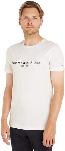 Tommy Hilfiger Camiseta de Manga Corta para Hombre Core Tommy Logo Cuello Redondo