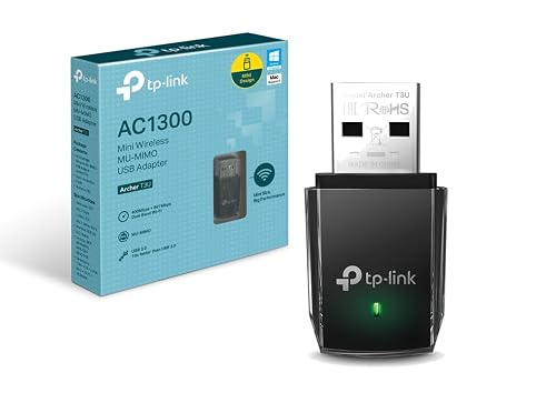 TP-Link Archer T3U - Adaptador WiFi USB, AC1300, 867 Mbps, USB 3.0, para PC | Actualiza tu PC con WiFi 5. Instalación Plug...