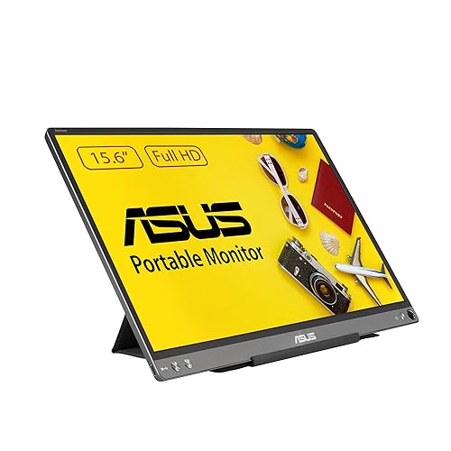 ASUS ZenScreen MB16ACE - Monitor portátil USB de 15.6" FHD (1920x1080, Conectividad híbrida, USB-C, Antiparpadeo, Luz Azul...