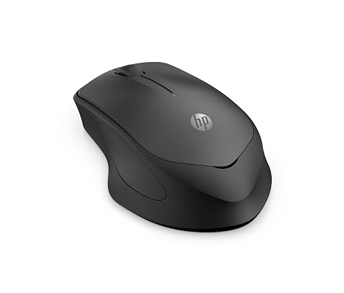 HP 280 - Ratón Inalámbrico Silencioso (2 Botones y Rueda Desplazable, Tecnología LED Azul, USB-A, Batería dura hasta 18 Me...