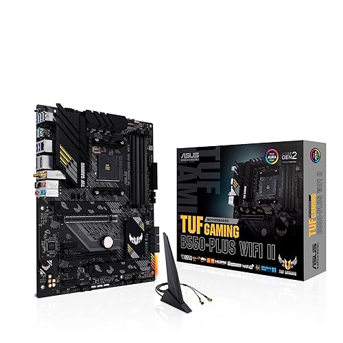ASUS TUF Gaming B550-PLUS WiFi II - Placa Base ATX AMD B550 (Ryzen AM4) (PCIe 4.0, Dos M.2, VRM de 10 Fases, Wi-Fi 6, 2.5 ...