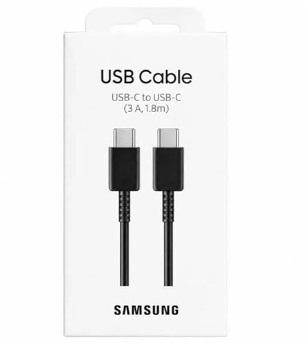 Samsung EP-DX310 - Cable USB tipo C a USB Type-C (1,8 m, 3 A), color negro