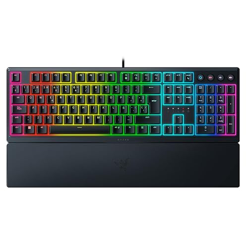 Razer Ornata V3 - Teclado para Juegos de Perfil Bajo (Interruptor Híbrido de Membrana Mecha, Teclas Recubiertas de UV, Rep...