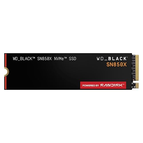 WD_BLACK SN850X NVMe SSD 1TB (Velocidades de lectura hasta 7300 MB/s, escritura 6300 MB/s, M.2 2280, PCIe Gen 4, SSD para ...