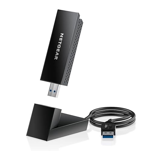 NETGEAR Nighthawk Adaptador WiFi 6E USB 3.0 A8000 - Llave USB WiFi 6 Para PC - AXE3000 Velocidad Gigabit Inalámbrico Triba...