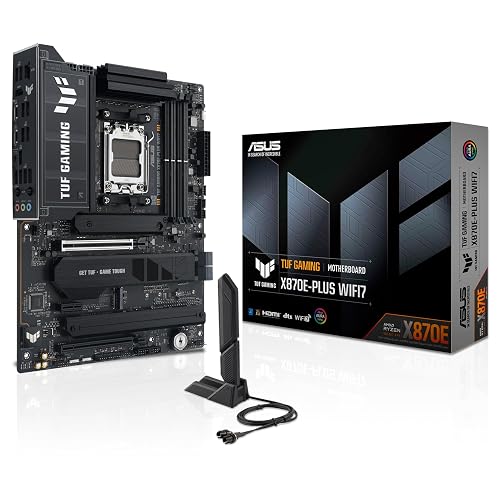 ASUS TUF Gaming X870E-PLUS WIFI7 Placa Base AMD X870E ATX, VRM de 16+2+1 Fases, DDR5, PCIe 5.0, Q-Release Slim, M.2, WiFi ...