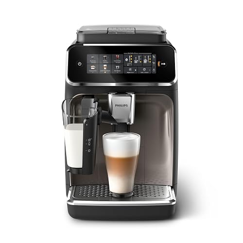 PHILIPS 3300 Cafetera Superautomática LatteGo, 6 bebidas, Cromo Negro | Cafetera espresso, molinillo cerámico, SilentBrew ...