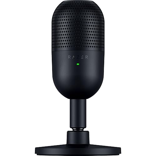 Razer Seiren V3 Mini - Micrófono USB ultracompacto - micrófono de condensador de 14mm (patrón de captación supercardioide,...