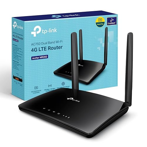 TP-Link Archer MR202 - Router 4G LTE SIM, WiFi 5 AC750 Doble Banda | Inserta una Tarjeta SIM para Internet sin Fibra en Cu...