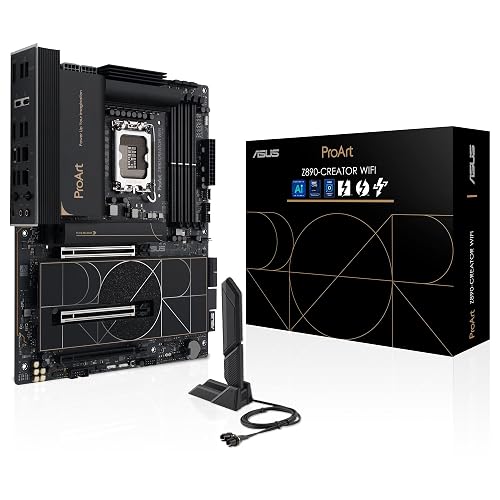 ASUS ProArt Z890-Creator WiFi - Placa Base ATX, 16+2+1+2 etapas de Potencia, PCIe 5.0 Compatible con GPU de última generac...