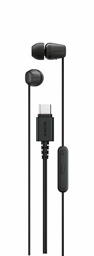 Sony IER‑EX15C Auriculares con Cable USB-C y micrófono Negro | Casos in Ear Ligeros para Android, iPhone, portátiles y PC;...