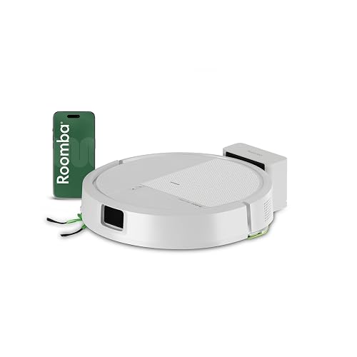 iRobot Roomba 115 Combo, Robot Aspirador y friegasuelos 2 en 1, Potencia de succión de 15000 Pascales, Cepillo Lateral Fle...