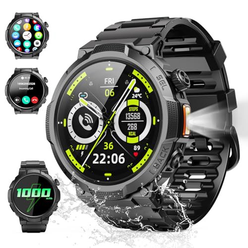 Soudorv Reloj Inteligente Hombre con Linterna