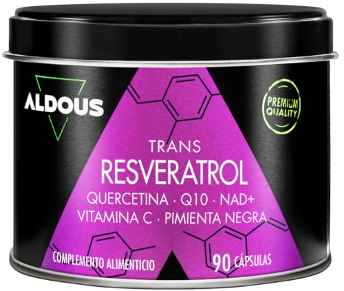 Resveratrol 600mg + NAD+, Vitamina C, Q10, Quercetina