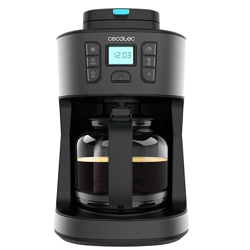 Cecotec Cafeteras de Goteo Coffee 66 Grind & Drop. 1086 W, Molinillo de Cuchillas, Hasta 12 Tazas, Tecnología Extremearom...