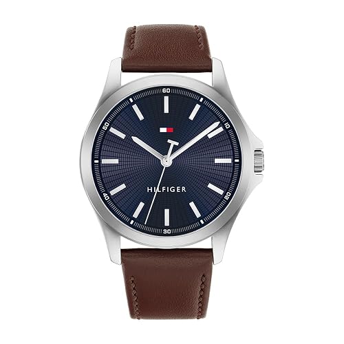 Tommy Hilfiger Reloj de Cuarzo analógico para Hombre Bruce con Brazalete de Silicona y Acero Inoxidable